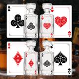 Poker Whiskey Decanter Set for Men With Whiskey Glass Set of 2. Texas Holdem No Limit Liquor Gift for Men. Poker Aces Alcohol Decanter Set