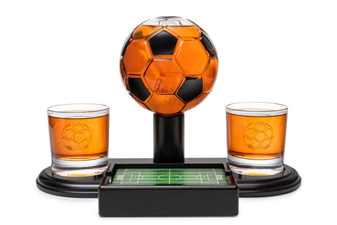 Soccer Ball Whiskey Decanter Set. Unique Gifts for Men or Dad, Home Bar Gifts. Football Liquor Alcohol, Bar Tumbler, Alcohol Decanter Set