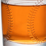 Baseball Ball Whiskey Glass Set of 2. Unique Gift for Men, Premium Glassware Decorations Accessories, Bar Tumbler. Crystal Clear Finish. 11 Oz