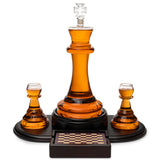 Chess Whiskey Decanter Set for Men With 2 Pawn Shot Glasses. Liquor Decanter, Whiskey Gift Set, Gift for Men. Decanter Set With Glasses for Alcohol