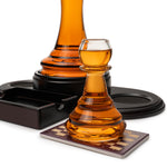 Chess Whiskey Decanter Set for Men With 2 Pawn Shot Glasses. Liquor Decanter, Whiskey Gift Set, Gift for Men. Decanter Set With Glasses for Alcohol