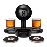 8 Ball Whiskey Decanter Set for Men With Whiskey Glass Set of 2. Liquor Decanter, Whiskey Gift Set, Gift for Men. Alcohol Pool Billiard Decanter Set