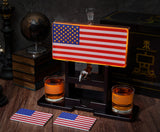 USA FLAG Whiskey Decanter Set. Unique Gifts for Men or Dad, Home Bar Gifts. Liquor Alcohol, Bar Tumbler, Alcohol Decanter Set