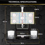 ICE HOCKEY RINK Whiskey Decanter Set. Unique Gifts for Men or Dad, Home Bar Gifts. Liquor Alcohol, Bar Tumbler, Alcohol Decanter Set