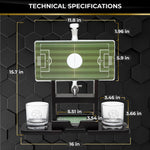 Soccer Field Whiskey Decanter Set. Unique Gifts for Men or Dad, Home Bar Gifts. Football Liquor alcohol, Bar Tumbler, Alcohol Decanter Set