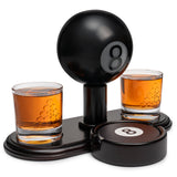 8 Ball Whiskey Decanter Set for Men With Whiskey Glass Set of 2. Liquor Decanter, Whiskey Gift Set, Gift for Men. Alcohol Pool Billiard Decanter Set