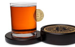 Bitcoin Whiskey Glass Set of 2. Unique Gift for Men, Whiskey Glasses Style Premium Glassware Cryptocurrency, Bar Tumbler. Crystal. 11 Oz