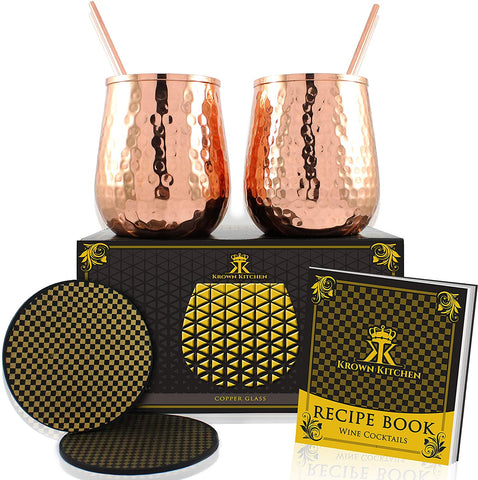 Stemless Copper Cup 2pack set