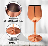 Wine Glass Copper 4pack set