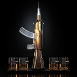 AK47 Gun Decanter 4 Glass Set