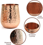 Stemless Copper Cup 4pack set