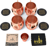 Hammered Barrel Copper 4pack set