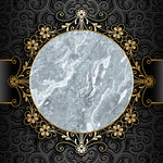 Marble Blue & White Ceramic Coaster